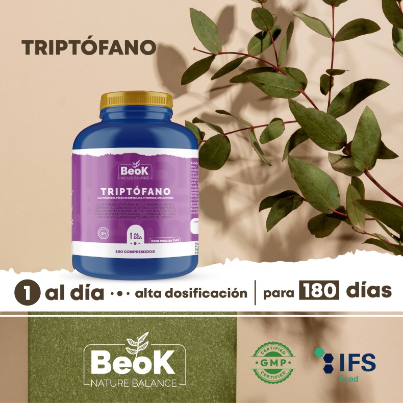 BEOK Triptófano 180 comprimidos