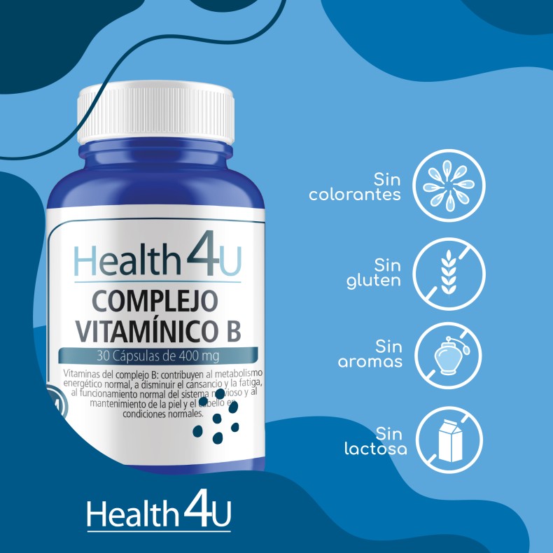 H4U Complejo Vitamínico B 30 cápsulas pack 3