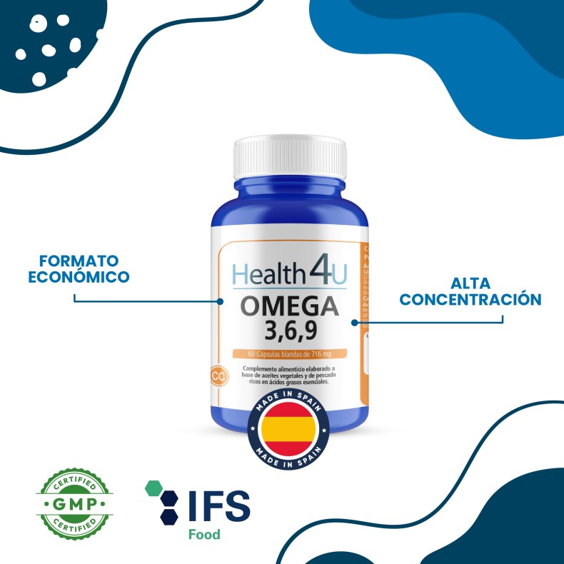 H4U Omega 3,6,9 60 cápsulas blandas pack 3