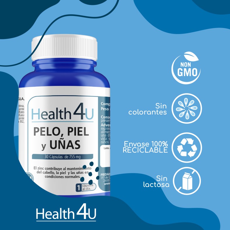 H4U Pelo, piel y uñas 30 cápsulas pack 3