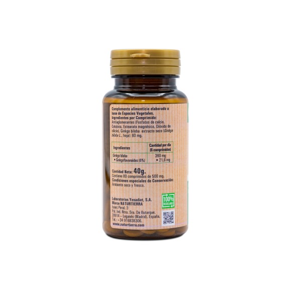NATURTIERRA Ginkgo biloba 80 comprimidos