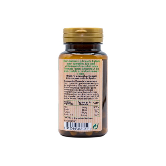 NATURTIERRA Hierro 30 cápsulas vegetales