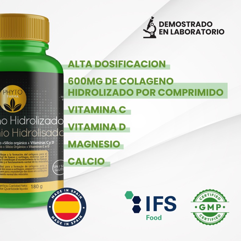 PHYTOFARMA Colágeno Hidrolizado 180 comprimidos Pack 3