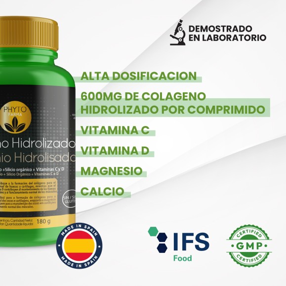 PHYTOFARMA Colágeno Hidrolizado 180 comprimidos Pack 3