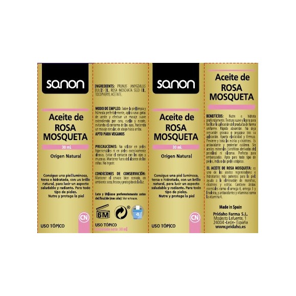 SANON Aceite de Rosa Mosqueta 30 ml