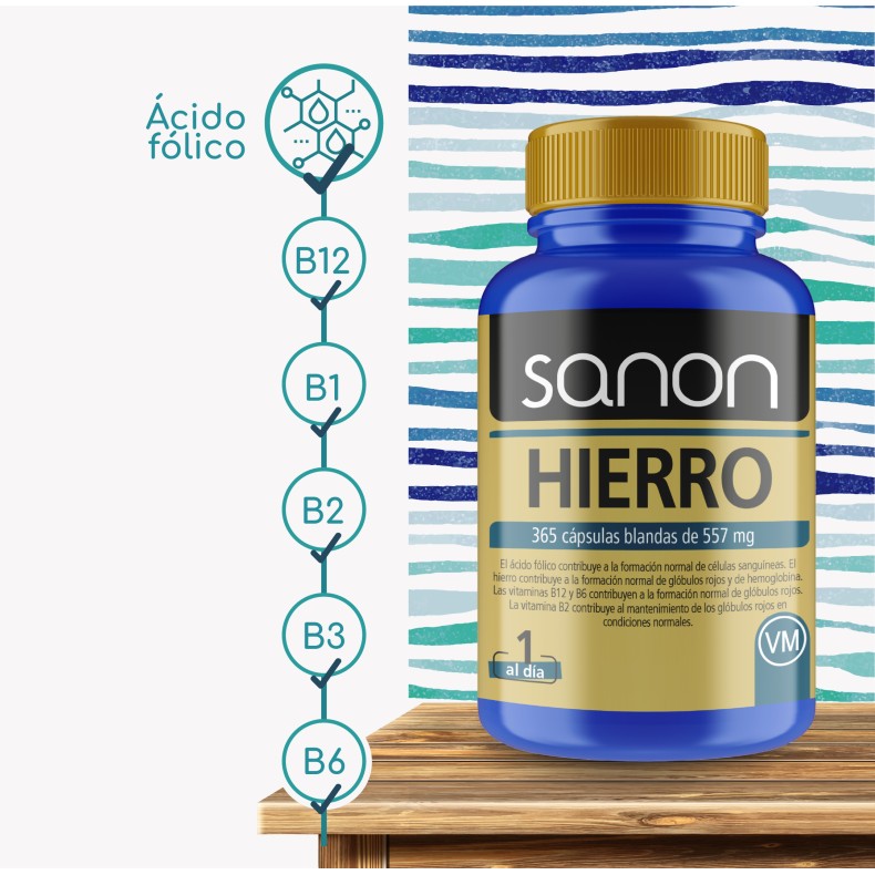 SANON Hierro 365 cápsulas blandas