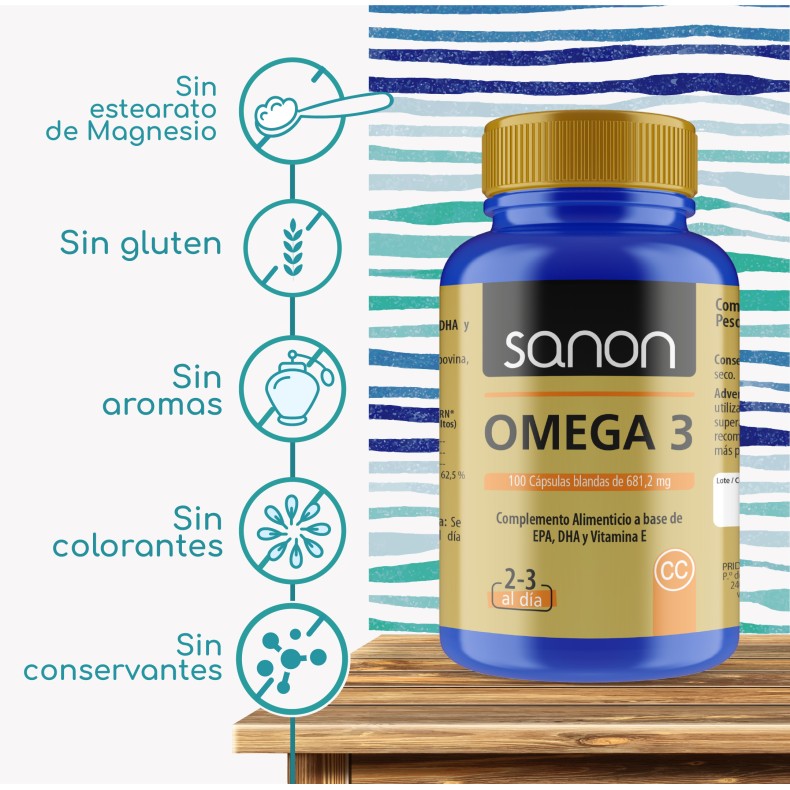 SANON Omega 3 100 cápsulas blandas