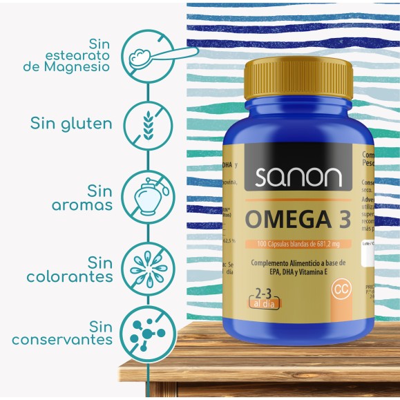 SANON Omega 3 100 cápsulas blandas