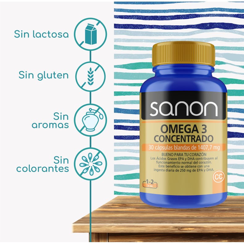 SANON Omega 3 Concentrado 30 cápsulas blandas Pack 2
