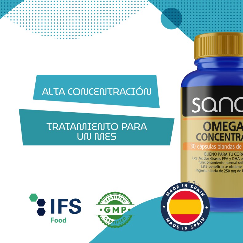 SANON Omega 3 Concentrado 30 cápsulas blandas Pack 2