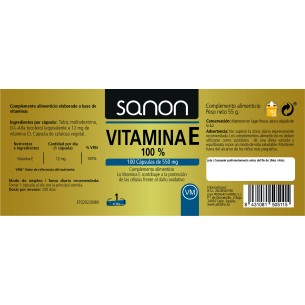 SANON Vitamina E 100% 100 cápsulas Pack 3 2