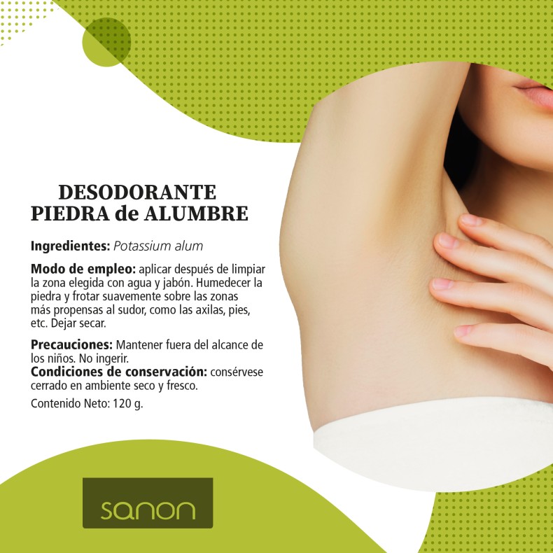 SANON Desodorante Piedra de Alumbre 120 g