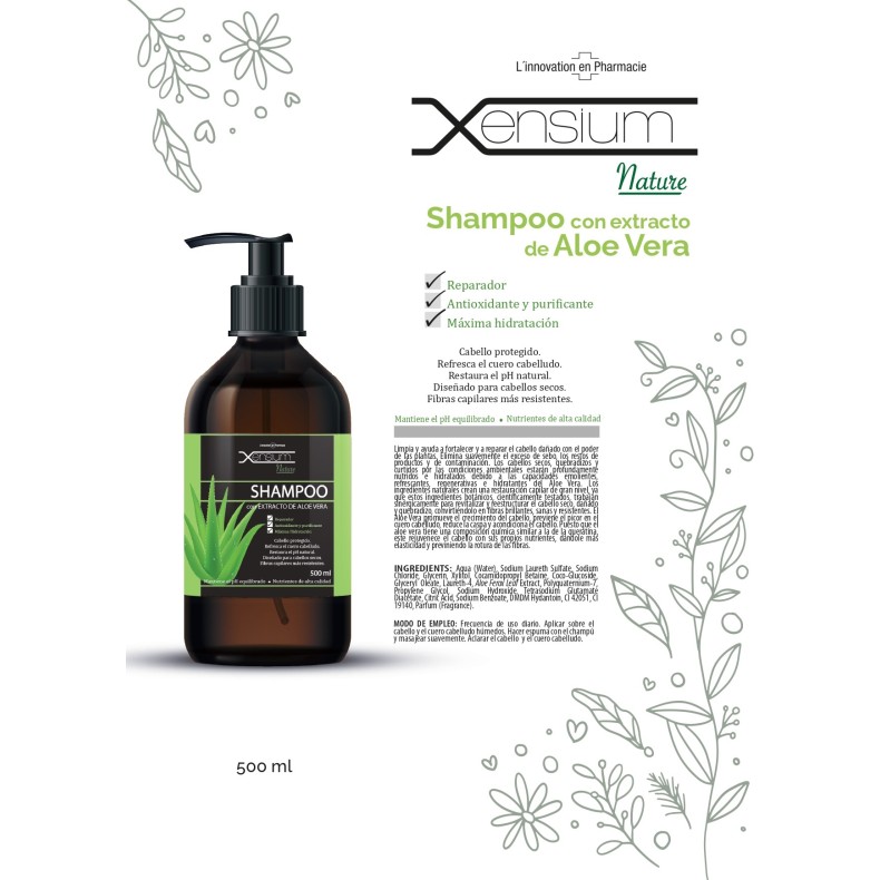XENSIUM Nature Champú con extracto de Aloe Vera 500 ml