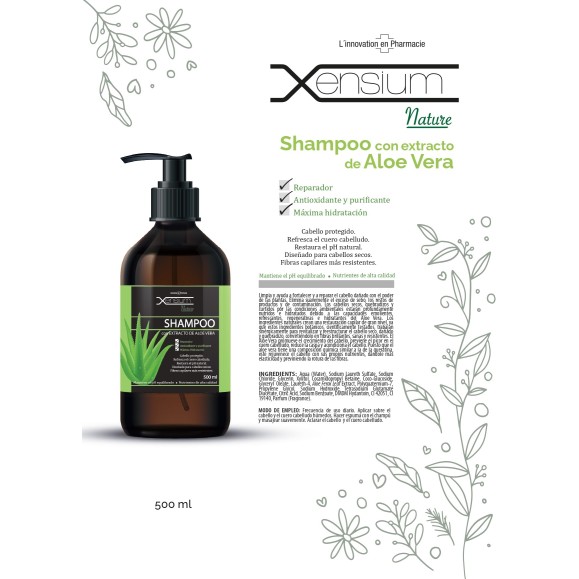 XENSIUM Nature Champú con extracto de Aloe Vera 500 ml