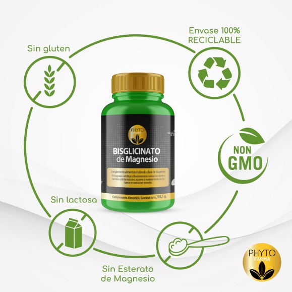 PHYTOFARMA Bisglicinato de Magnesio 300 caps vegetales