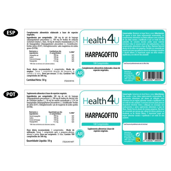 H4U Harpagofito 100 comprimidos