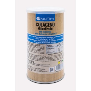 NATURTIERRA Colágeno hidrolizado con magnesio + ácido hialurónico y vitamina c 250g 2