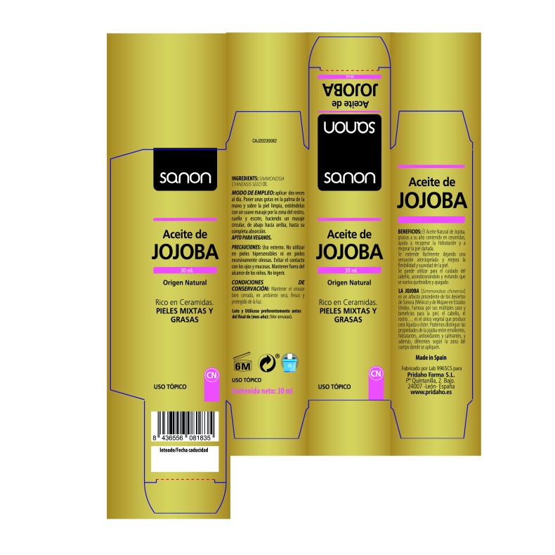 SANON Aceite de Jojoba 30 ml