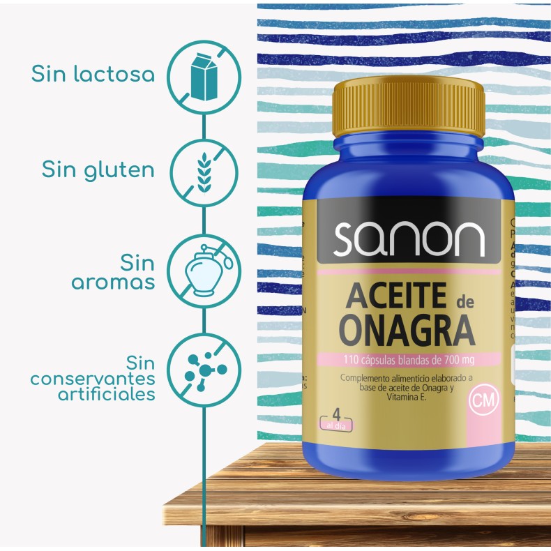 SANON Aceite de Onagra 110 cápsulas blandas