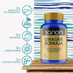 SANON aceite de Onagra-Borraja 110 perlas pack 2 2