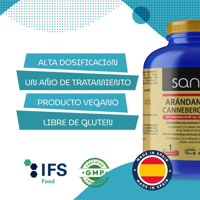 SANON Arándano Rojo 365 comprimidos