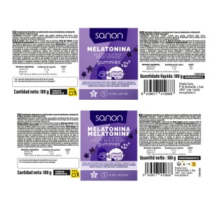 SANON Melatonina 1 mg 60 gummies 2