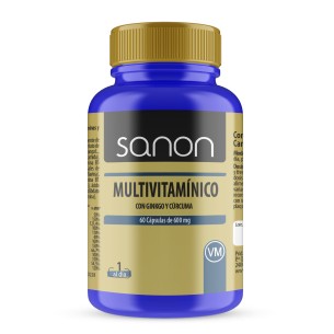 SANON Multivitamínico con Ginkgo y Cúrcuma 60 cápsulas