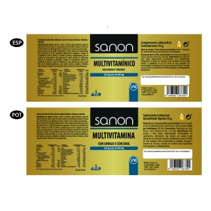 SANON Multivitamínico con Ginkgo y Cúrcuma 60 cápsulas 2