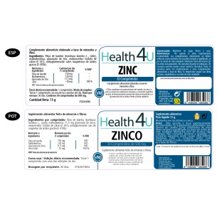 H4U Zinc 30 comprimidos 2