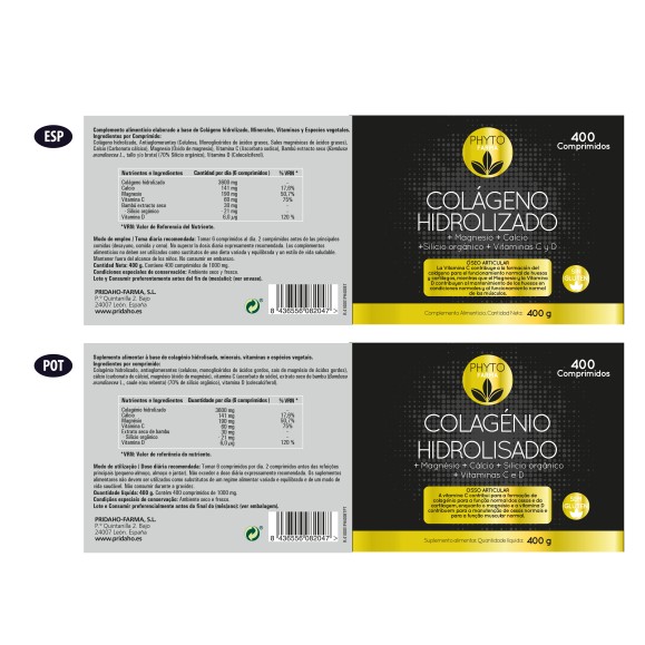 PHYTOFARMA Colágeno Hidrolizado 400 comprimidos