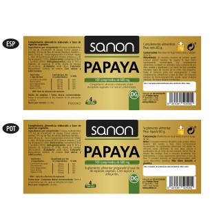 SANON Papaya 100 comprimidos 2