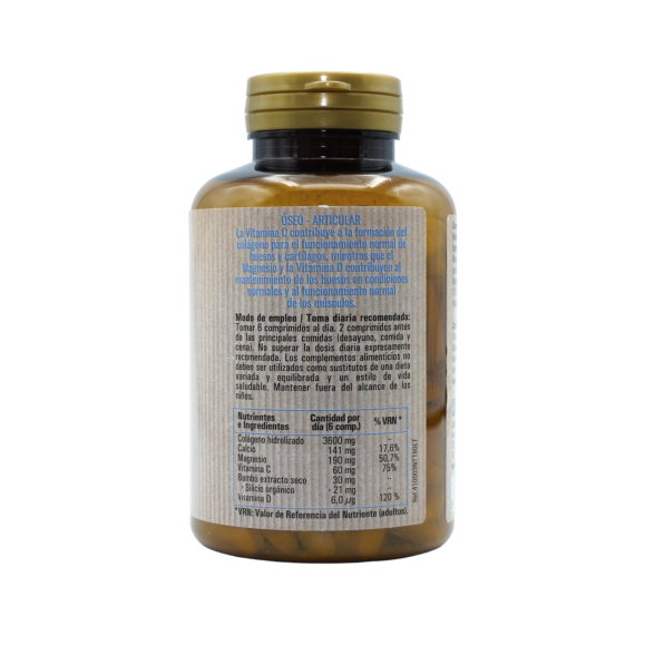 NATURTIERRA Colágeno con Magnesio+Silicio orgánico+Vitaminas C y D 180 comprimidos