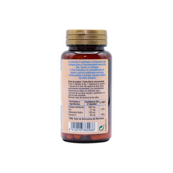 NATURTIERRA Colágeno+ácido hialurónico+vitamina C+zinc 30 cápsulas