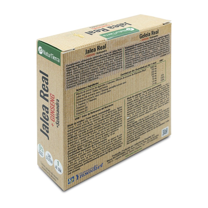 NATURTIERRA Jalea real con ginseng + schisandra 12 sticks