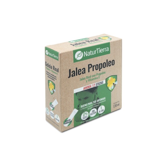 NATURTIERRA Jalea real con propóleo y vitamina C 12 sticks
