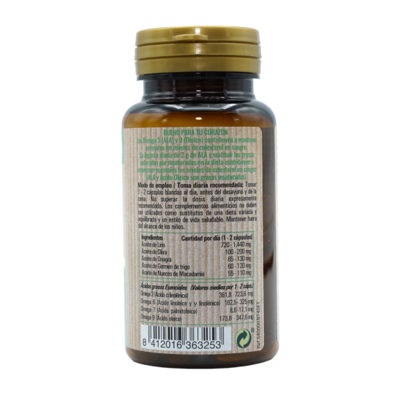 NATURTIERRA Omega 3,6,7,9 45 cápsulas blandas