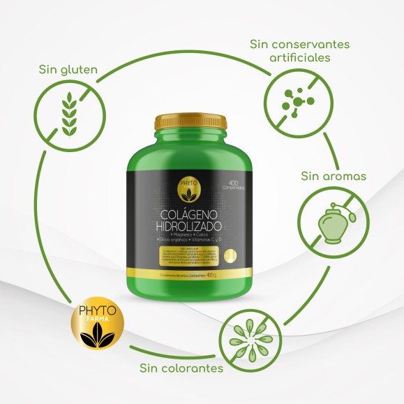 PHYTOFARMA Colágeno Hidrolizado 400 comprimidos