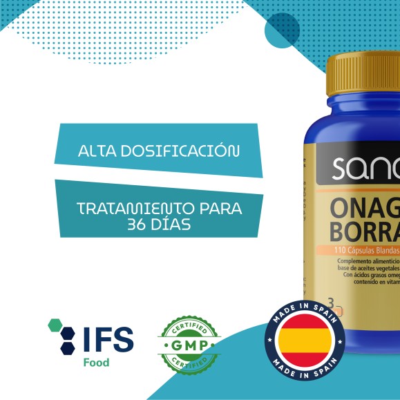 SANON aceite de Onagra-Borraja 110 perlas pack 2