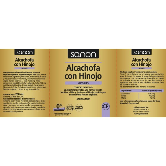 SANON Alcachofa con Hinojo 20 viales