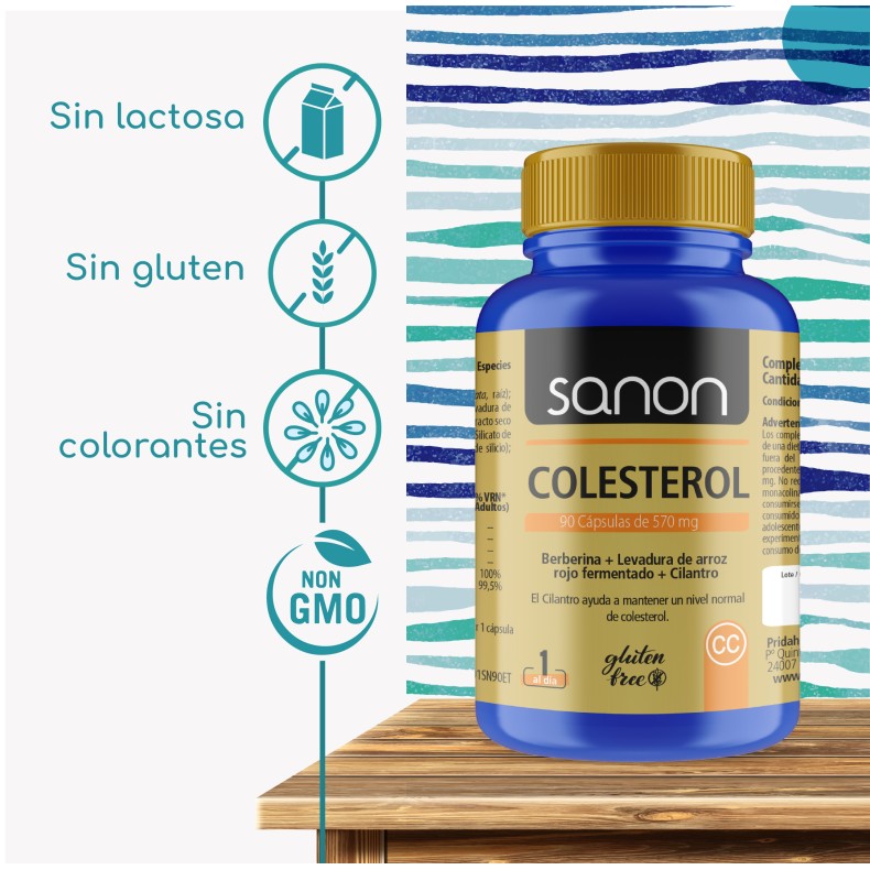 SANON Colesterol (Bergamota + Cilantro) 90 cápsulas pack 2