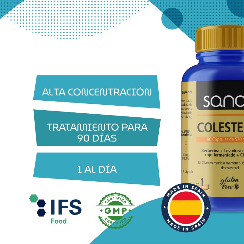 SANON Colesterol (Bergamota + Cilantro) 90 cápsulas pack 2