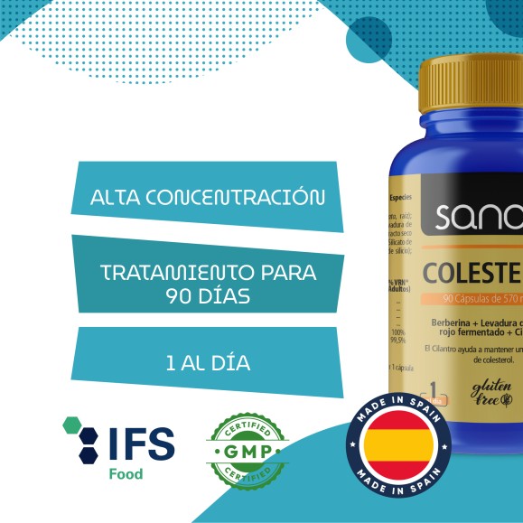 SANON Colesterol (Bergamota + Cilantro) 90 cápsulas pack 2