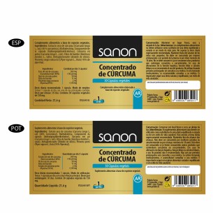 SANON Concentrado de Cúrcuma 30 cápsulas vegetales 2