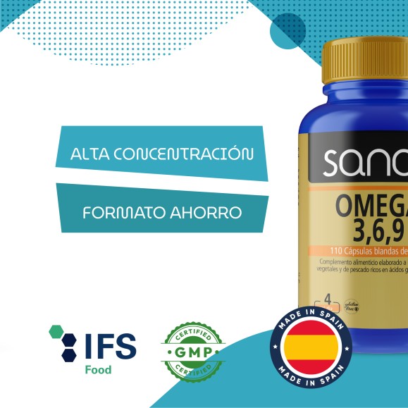 SANON Omega 3,6,9 110 cápsulas blandas pack 2