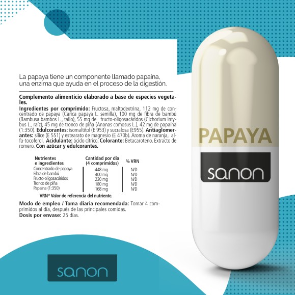 SANON Papaya 100 comprimidos