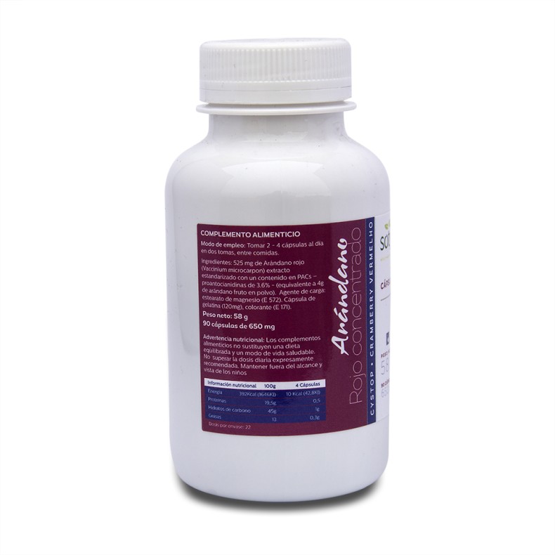 SOTYA Arándano Rojo Concentrado 90 cápsulas 650 mg