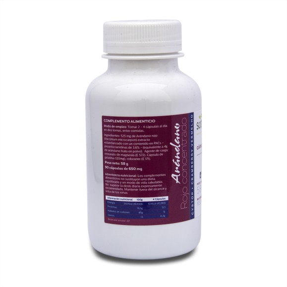 SOTYA Arándano Rojo Concentrado 90 cápsulas 650 mg