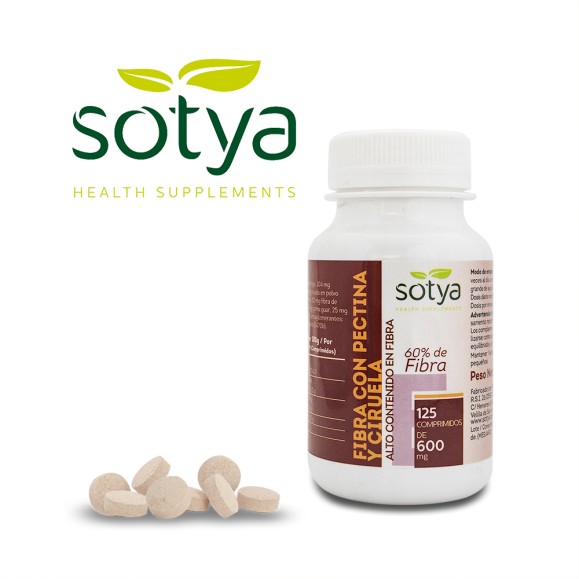 SOTYA Fibra con pectina y ciruela 125 comprimidos 600 mg