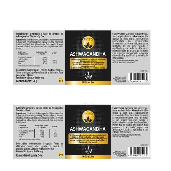 PHYTOFARMA Ashwagandha 90 cápsulas