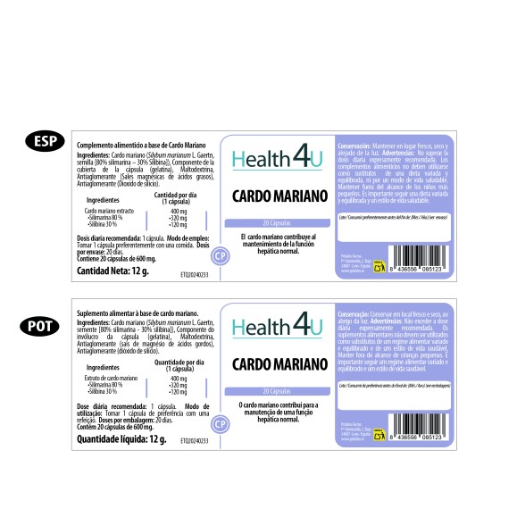 H4U Cardo mariano 20 cápsulas